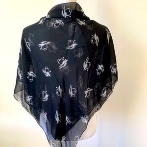 Tahari Elegant Black and White Women's Scarf